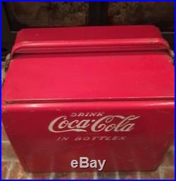 Vintage Original Coca-Cola Coke Metal Cooler Ice Chest Galvanized