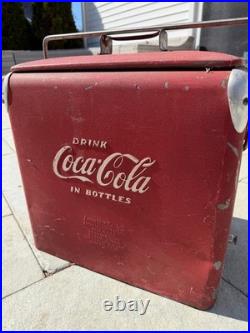 Vintage Original Coca Cola Metal Cooler Acton MFG Co. 1950 1960's