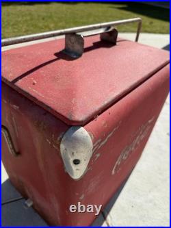Vintage Original Coca Cola Metal Cooler Acton MFG Co. 1950 1960's