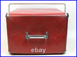 Vintage Original Coca Cola Metal Cooler Acton MFG Co. 1950 1960's Red Metal
