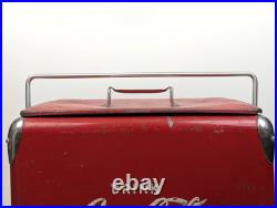 Vintage Original Coca Cola Metal Cooler Acton MFG Co. 1950 1960's Red Metal