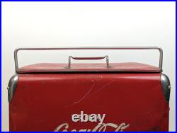 Vintage Original Coca Cola Metal Cooler Acton MFG Co. 1950 1960's Red Metal