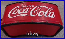 Vintage Original Embossed Coca-Cola Stadium Vendor Ball Park Cooler Metal RARE