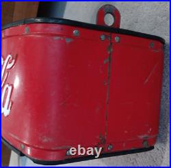 Vintage Original Embossed Coca-Cola Stadium Vendor Ball Park Cooler Metal RARE