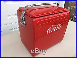 Vintage Original Metal Coca Cola Picnic Cooler