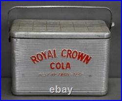 Vintage Original Royal Crown Cola Best By Taste-Test Metal Cooler