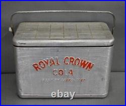 Vintage Original Royal Crown Cola Best By Taste-Test Metal Cooler