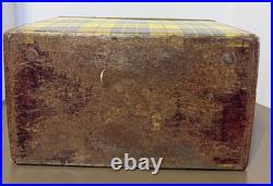 Vintage POLORON Tartan Ice Chest Metal W Locking Retractable Handles Camping RV