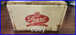 Vintage Pearl Lager Beer Metal Cooler / Ice Chest The Gem of Fine Beers