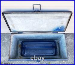Vintage Pepsi Advertising Galvanized Metal Cooler with Tray Soda Pop Sign Gas Oil