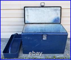 Vintage Pepsi Advertising Galvanized Metal Cooler with Tray Soda Pop Sign Gas Oil