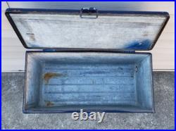 Vintage Pepsi Advertising Galvanized Metal Cooler with Tray Soda Pop Sign Gas Oil
