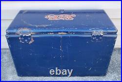 Vintage Pepsi Advertising Galvanized Metal Cooler with Tray Soda Pop Sign Gas Oil