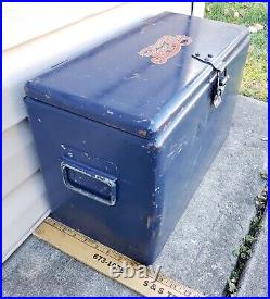 Vintage Pepsi Advertising Galvanized Metal Cooler with Tray Soda Pop Sign Gas Oil