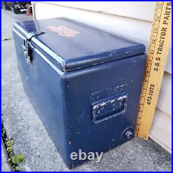 Vintage Pepsi Advertising Galvanized Metal Cooler with Tray Soda Pop Sign Gas Oil