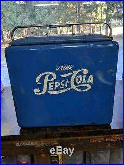 Vintage Pepsi-Cola Metal Cooler