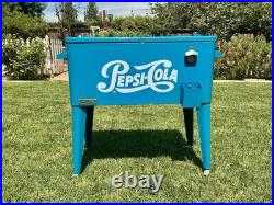 Vintage Pepsi-Cola Metal Cooler Outdoor Vintage Pepsi-Cola Metal Cooler Outdoor