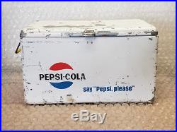Vintage Pepsi Cola Metal Ice Cooler