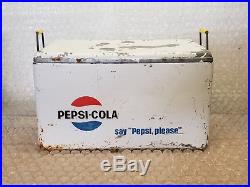 Vintage Pepsi Cola Metal Ice Cooler