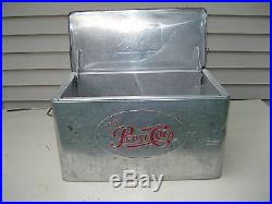Vintage Pepsi Cola Soda Pop Drink Advertising Metal Picnic Cooler