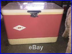 Vintage Pink Coleman Diamond Logo Snow Lite Cooler Orig. Box