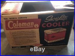 Vintage Pink Coleman Diamond Logo Snow Lite Cooler Orig. Box