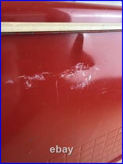 Vintage Poloron COLA COOLER Red Tin Metal Fiberglass Insulated 1960s