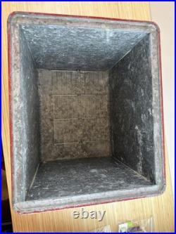 Vintage Poloron COLA COOLER Red Tin Metal Fiberglass Insulated 1960s