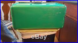 Vintage Poloron Thermaster Metal Green Cooler Unbelievable Condition