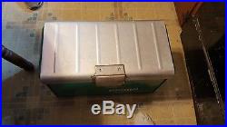 Vintage Poloron Thermaster Metal Green Cooler Unbelievable Condition