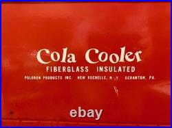 Vintage Poloron's Cola Cooler Metal Ice Chest Great Used ConditionUSA