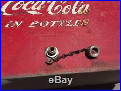 Vintage Progress Drink Coca Cola In Bottles Picnic Cooler Carrier Coke Metal