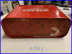 Vintage RARE Coca-Cola Airline Cooler GAS OIL SODA Minty Metal Drink Suitcase