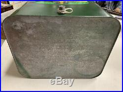 Vintage RARE Green River Soda Cola Metal Cooler GAS OIL DRINK With Tray No Rust
