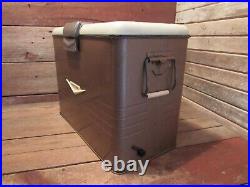 Vintage RARE Metal Picnic Cooler Thermaster Poloron Ice Chest 50s Retro Camping