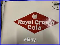 Vintage RARE White RC Cola Metal Cooler GAS OIL SODA