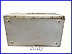 Vintage RC Royal Crown Cola Metal Double Sided Sign Ice Chest Cooler Bottle Open