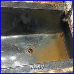 Vintage RV Metal Cooler Blue White Industrial Camp Trailer Ice Chest Steel