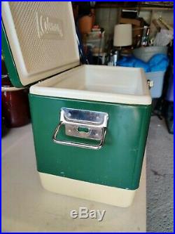 Vintage Rare Coleman Cooler 18 X 12 X 10, 1960s green color super clean