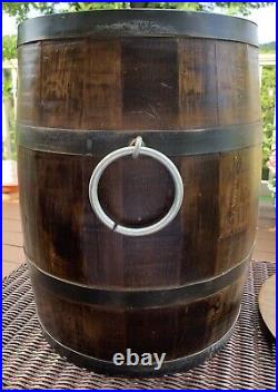 Vintage Rare MICHELOB USA Large Wooden Barrel Cooler Ice Bucket Chest 17 Tall