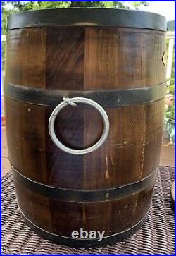 Vintage Rare MICHELOB USA Large Wooden Barrel Cooler Ice Bucket Chest 17 Tall