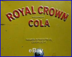 Vintage Rc Drink Royal Crown Cola Metal Picnic Cooler Embossed Writing