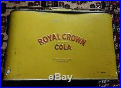 Vintage Rc Drink Royal Crown Cola Metal Picnic Cooler Embossed Writing