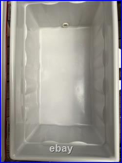 Vintage Red Coleman Snow-Lite Cooler Low Boy 5254A-703, 44 Qt withOrig Box, Xlnt