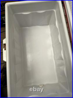 Vintage Red Coleman Snow-Lite Cooler Low Boy 5254A-703, 44 Qt withOrig Box, Xlnt