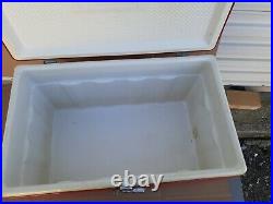 Vintage Red Metal COLEMAN Ice Chest Cooler 22 wide, made 6/82