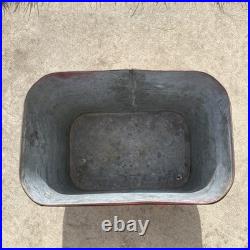 Vintage Red Metal Coca-Cola Pic-Nic Cooler Ice Box With Lid Junior 6 Pack Soda