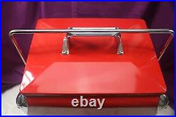 Vintage Red Metal Coke Coca Cola Ice Chest Cooler With Built In Bottle Opener