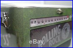 Vintage Rolling Rock Beer & Fender Reverb Amp Metal Cooler 54 Quart by Coleman
