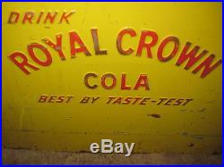 Vintage Royal Crown Cola Metal Cooler with Insert & Handle NICE